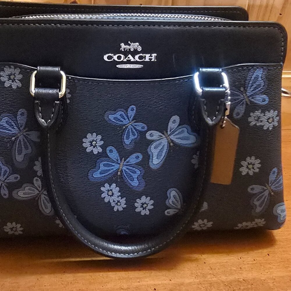 COACH Mini Darcie Carryall Bag - Butterfly Print - Picture 2 of 10